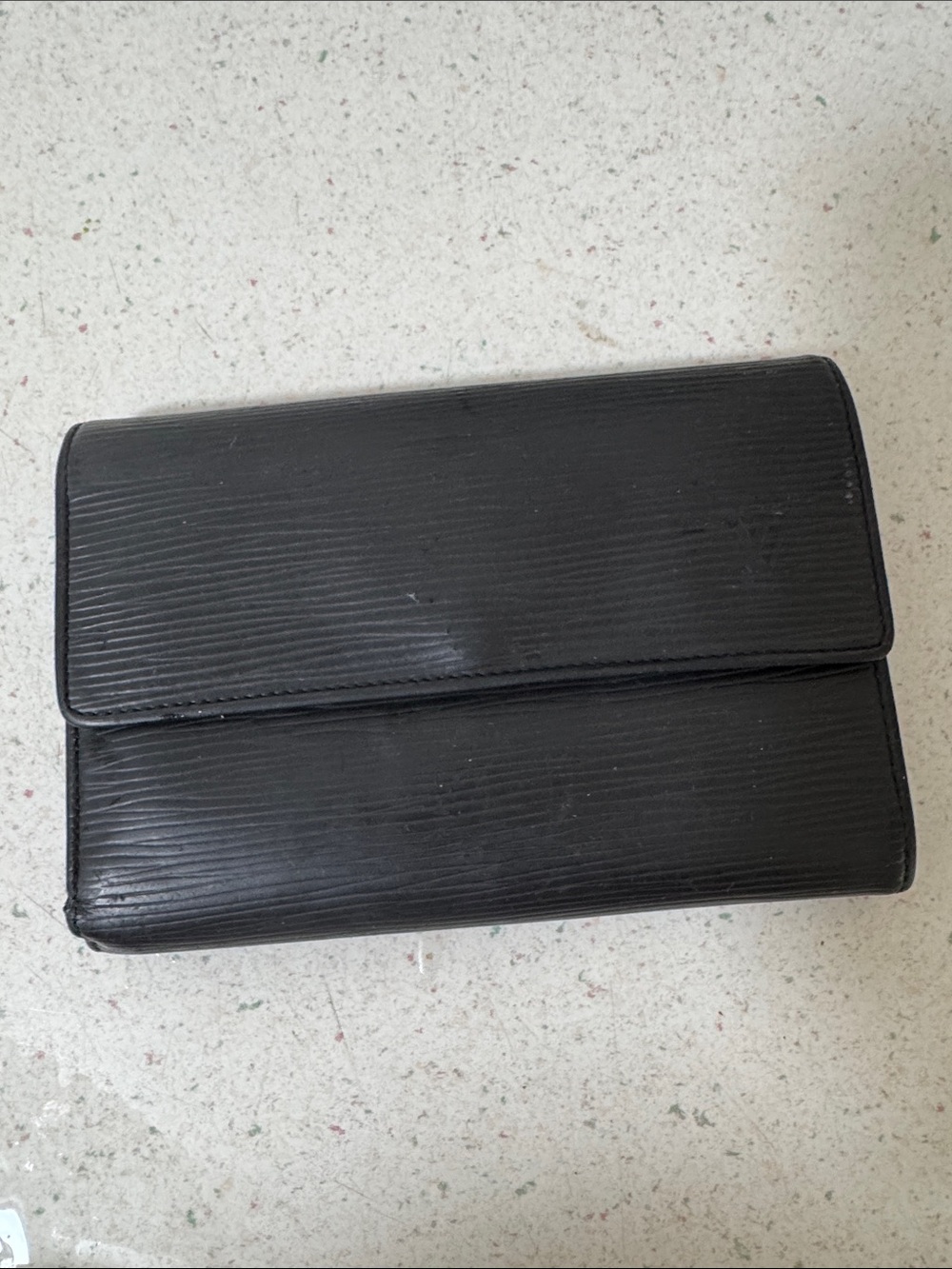 Louis Vuitton Black Epi Leather Clutch Wallet